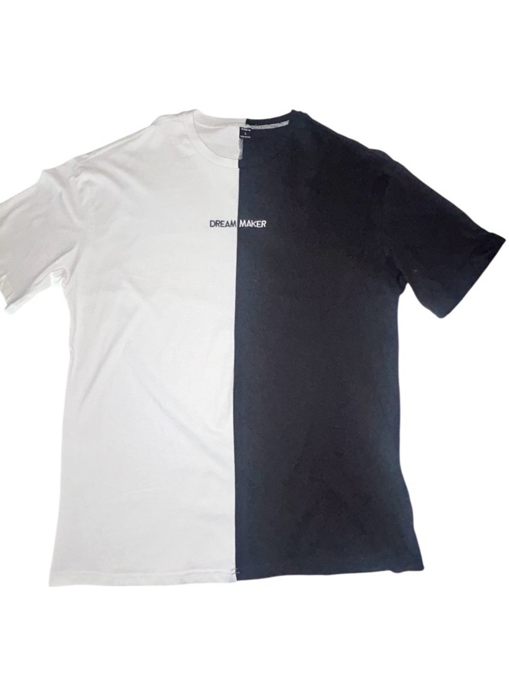 Men’s Half-and-Half Black & White T-Shirt